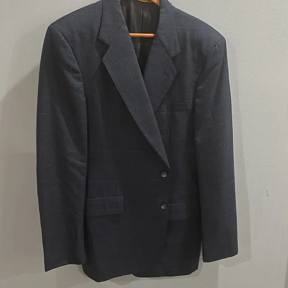 Men's Classic Navy Blue Blazer/Suit Jacket Sports Coat by Kuppenheimer-size 40R